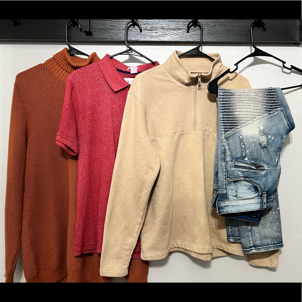 Men Clothing (Jeans and 3 Tops)